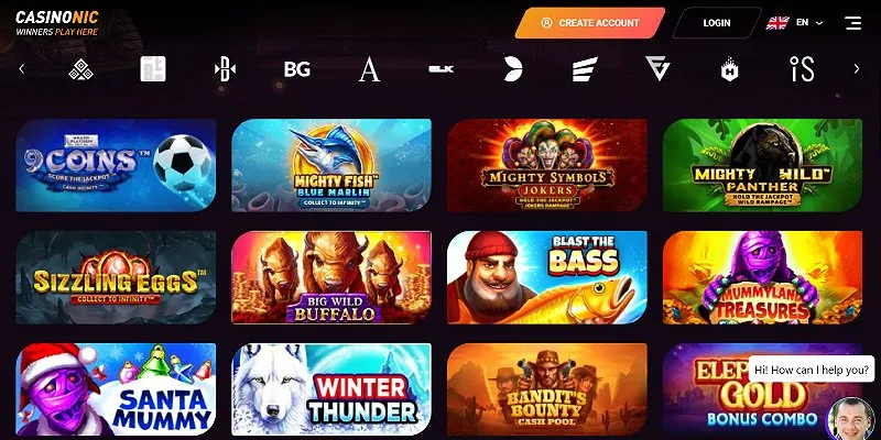 Casinonic Casino NZ homepage screenshot