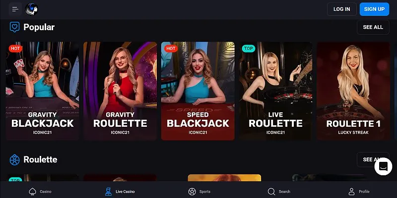 LuckyVibe Casino NZ homepage screenshot
